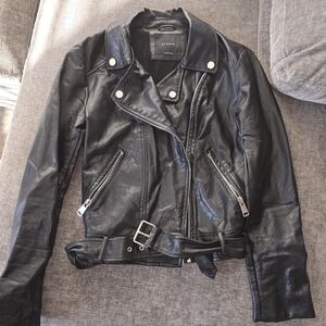 Elodie Black Leather Jacket